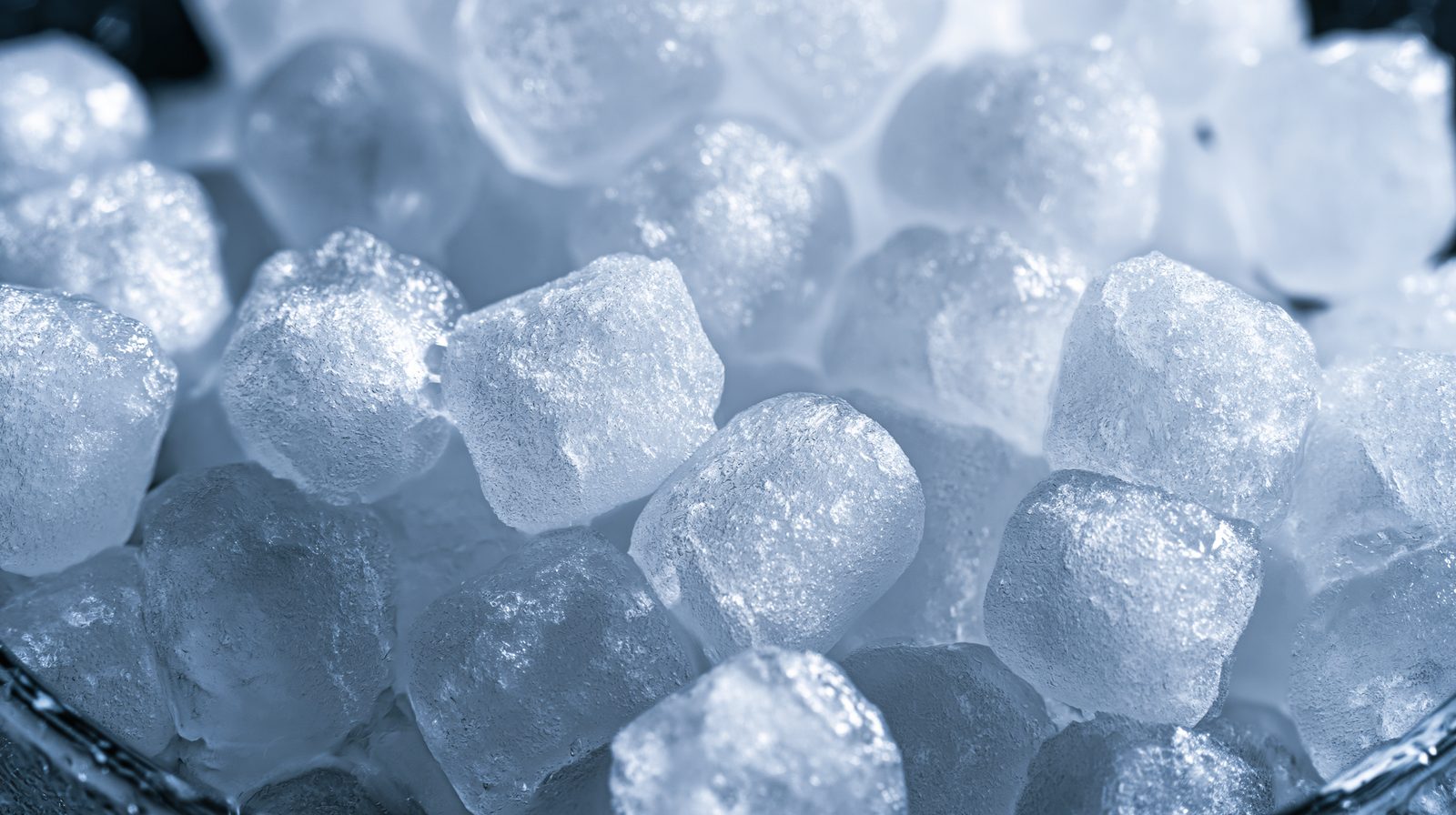 Chewable nugget ice pellets, opaque and matte